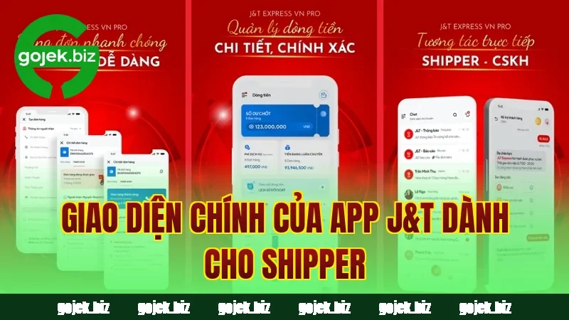 Giao diện chính của app J&T dành cho shipper