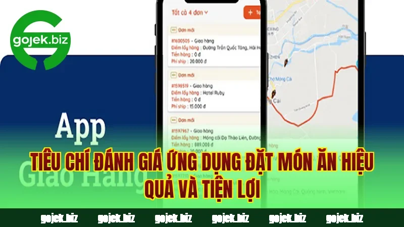 Tiêu chí đánh giá ứng dụng đặt món ăn hiệu quả và tiện lợi