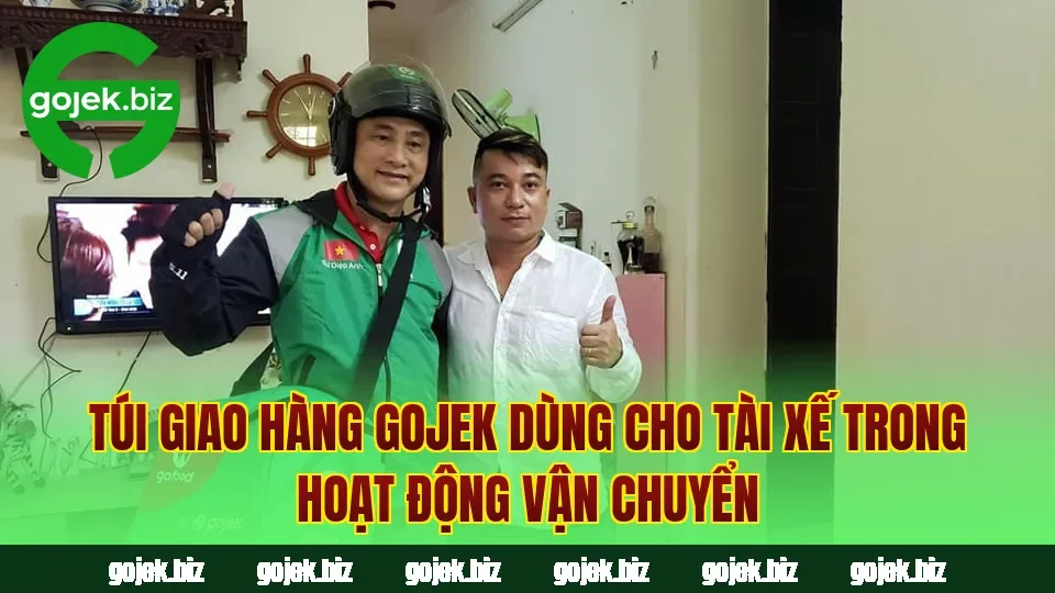 Túi giao hàng Gojek dùng cho tài xế trong hoạt động vận chuyển