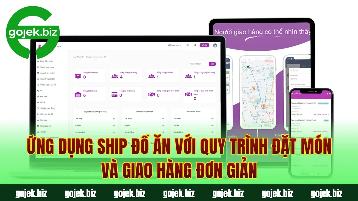 Ứng dụng ship đồ ăn với quy trình đặt món và giao hàng đơn giản